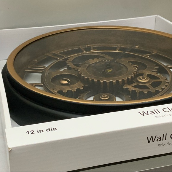 Steampunk Industrial Gear Wall Clock 3D Retro Rustic Vintage Decor Black Bronze - Picture 6 of 16